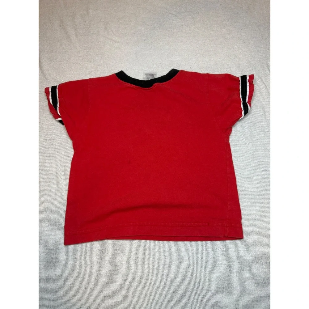 Nike Vintage T-Shirt Kids 3T Red Short Sleeve Ringer Swoosh Logo VT7816R/R266